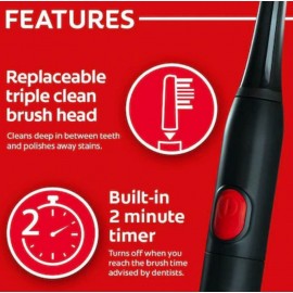 高露潔 Pro Clinical B150 黑炭智能聲波震動深層潔齒溫和護齦電動牙刷 每分鐘20,000次3D環迴聲波震動 深層清潔牙縫及牙齦死角位 獨特刷頭設計 以3種不同刷毛溫和護齦清潔 平行進口產品  Colgate Pro Clinical Charcoal B150 Electric Toothbrush Parallel import goods