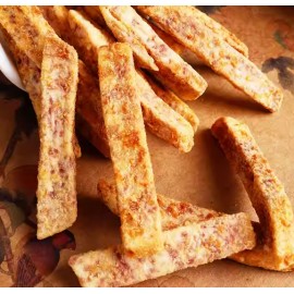 香脆蟹黃芋條 200g包裝 (+/-5g) 傳統工藝零食 香脆好味食唔停口 採用新鮮芋頭切條低溫烘焙 調味用了香港人喜愛蟹黃 無添加色素 原色原味 香芋蟹黃味濃 好似薯條酥脆 平行進口產品  Crispy Crab Roe Taro Sticks 200g/bag (+/-5g) Parallel import goods