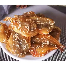 滋味黃花魚乾 (蜜汁原味) 100g包裝 (+/-8g) 鮮甜黃花魚 加入芝麻 蜜汁 入口即香 口感鮮美 好食又過癮 讓您在品嚐時感受到甜蜜的滋味 平行進口產品  Dried Yellow Croaker (Original Honey Flavour) 100g/bag (+/-8g) Parallel import goods