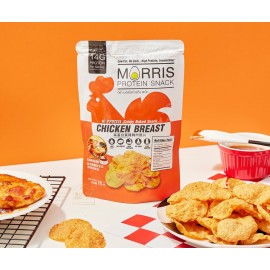 [生酮主意] Morris 零碳水雞胸肉脆片 (燒烤味) 16g/包 x 2包裝 Morris 打破薯片高脂高碳宿命 零碳水化合物 低GI 生酮飲食 低卡路里 低脂肪含量 100% 還原薯片爽脆口感 再沒有零食罪惡感負擔 泰國製造 平行進口貨品 [Ketogenic Life] High Protein Chicken Breast Crispy Baked Snack (BBQ flavor) 16g/bag x 2pcs Made in Thailand Parallel Import goods