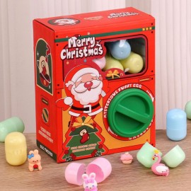 聖誕紙盒扭蛋機 (包括 6個扭蛋) 聖誕款 (玩具公仔隨機) 唔洗再出街扭啦 聖誕款 兒童紙盒6隻扭蛋機 操作簡單 驚喜多多 小朋友實鐘意 唔知道會扭出啲咩 過程中更加期待 平行進口產品  Christmas Paper Gachapon (includes 6 gachas) Christmas design (Doll randomly) Parallel import goods