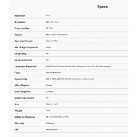 Anker 安克 Nebula Capsule 2 汽水罐易攜式微型智能投影機 D2421V11 被稱為世界上第一個Android TV Pocket Cinema 1秒自動對焦 100英寸的屏幕尺寸 200 ANSI流明 720p分辨率 Android TV 9.0 香港行貨  Anker Nebula Capsule 2 Mini Portable Projector (Black) D2421V11 HK Authorized Goods