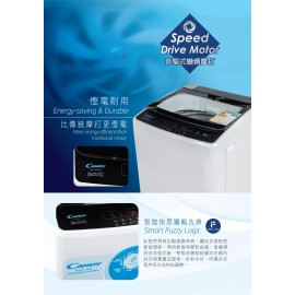 Candy 金鼎 CATL7060WK 日式洗衣機 6公斤 700轉 (高/低水位) (不包安裝) 智能快思邏輯 清潔滾筒程式 油壓式頂門 強化玻璃門蓋 香港行貨  Candy CATL7060WK Japan Type Tub Washer with Combined Drain Pump 6kg 700rpm (Installation not included) HK Authorized Goods