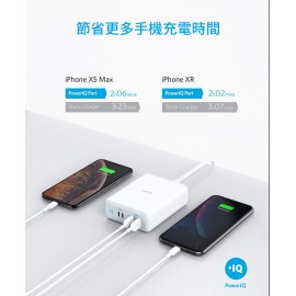 Anker 安克 Powerport Atom PD 4 100W (UK) 桌上充電器 高速充電 (白色) A2041K21 使用氮化镓(GaN)新型材料 減低充電時產生的熱力 更快更有效更方便地充電 兼容不同USB-C及USB-A裝置充電PowerIQ 智能技術 根據不同裝置自動分配最大電力輸出 香港行貨  Anker Powerport Atom PD 4 100W (UK) Charger (White) A2041K21 HK Authorized Goods