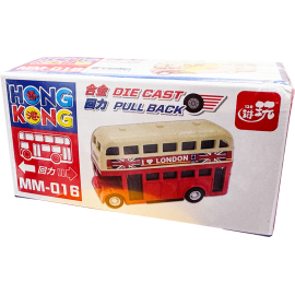 新興玩具 香港地系列 盒裝迷你懷舊紅色巴士 MM016 合金製造 回力推動 香港的街道文化 充滿了香港的特色 獨特的禮物 精美的玩具 是一個非常有趣的收藏品 平行進口產品  Sun Hing Toys The Hong Kong Series Boxed Mini Old Red Buses MM016 Parallel import goods