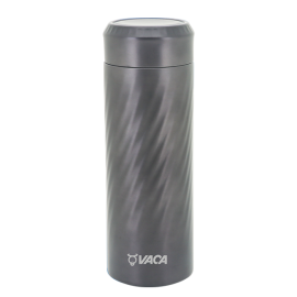 小牛角 VACA TEC系列 400ml 陶瓷內膽不銹鋼真空直身杯 (灰色) HCB207GY 平行進口貨品 送 金桔檸檬百香果茶 (10 獨立茶包)   VACA TEC series Ceramic Stainless Steel Vacuum Insulated Mug 400ml (Grey) HCB207GY Provide free gift: Kumquat Lemon Passion Fruit Tea (10pcs Individual Tea Bag) 