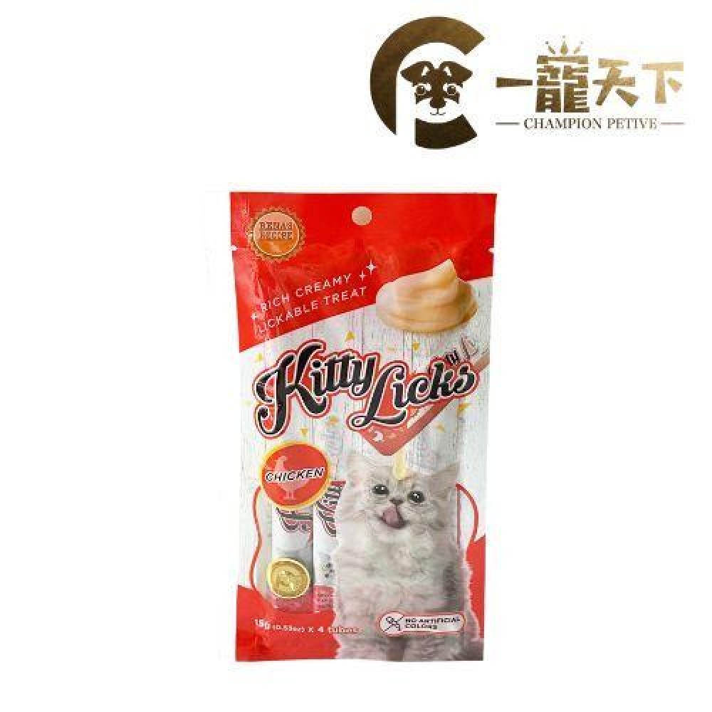 (買一送一)RENA'S RECIPE ~ KITTY LICKS 舔舔雞肉貓泥棒 寵物零食(15G - 1包4條 ) Omega 6 貓狗營養保健品 中港澳獨家代理 x 3PCS (買一送一)RENA'S RECIPE ~ KITTY LICKS 舔舔雞肉貓泥棒 寵物零食(15G - 1包4條 ) Omega 6 貓狗營養保健品 中港澳獨家代理 x 3PCS