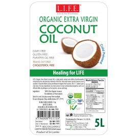 三重認證餐飲包裝有機冷壓初榨椰子油 5公升經濟裝