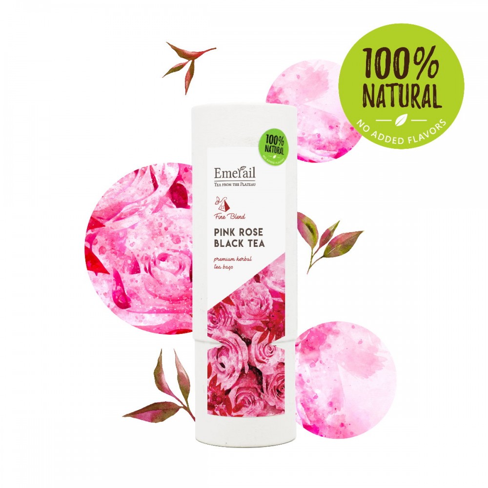 Emerail 粉紅玫瑰紅茶包 全天然 無添加 30克 (2克 x 15茶包)