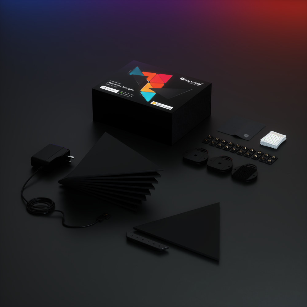 Nanoleaf Ultra Black Hexagons Starter Kit 型格黑色六角形智能燈板入門套裝 (9塊)
